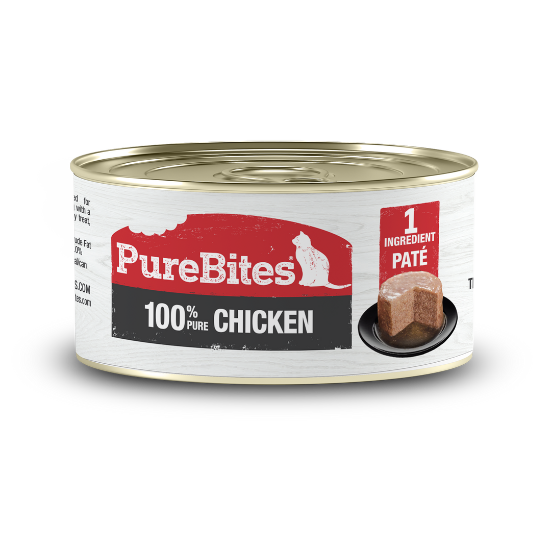 PureBites - Chat 100% Pur Pâté de Poulet - Nourriture Humide Sans Grains pour Chats