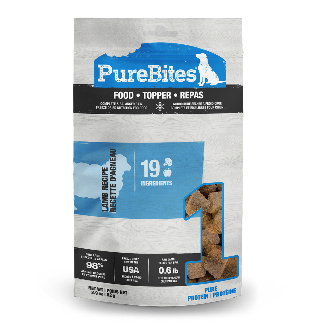 Purebites - Agneau Lyophilisée - Garniture ou Nourriture Sèche pour Chiens