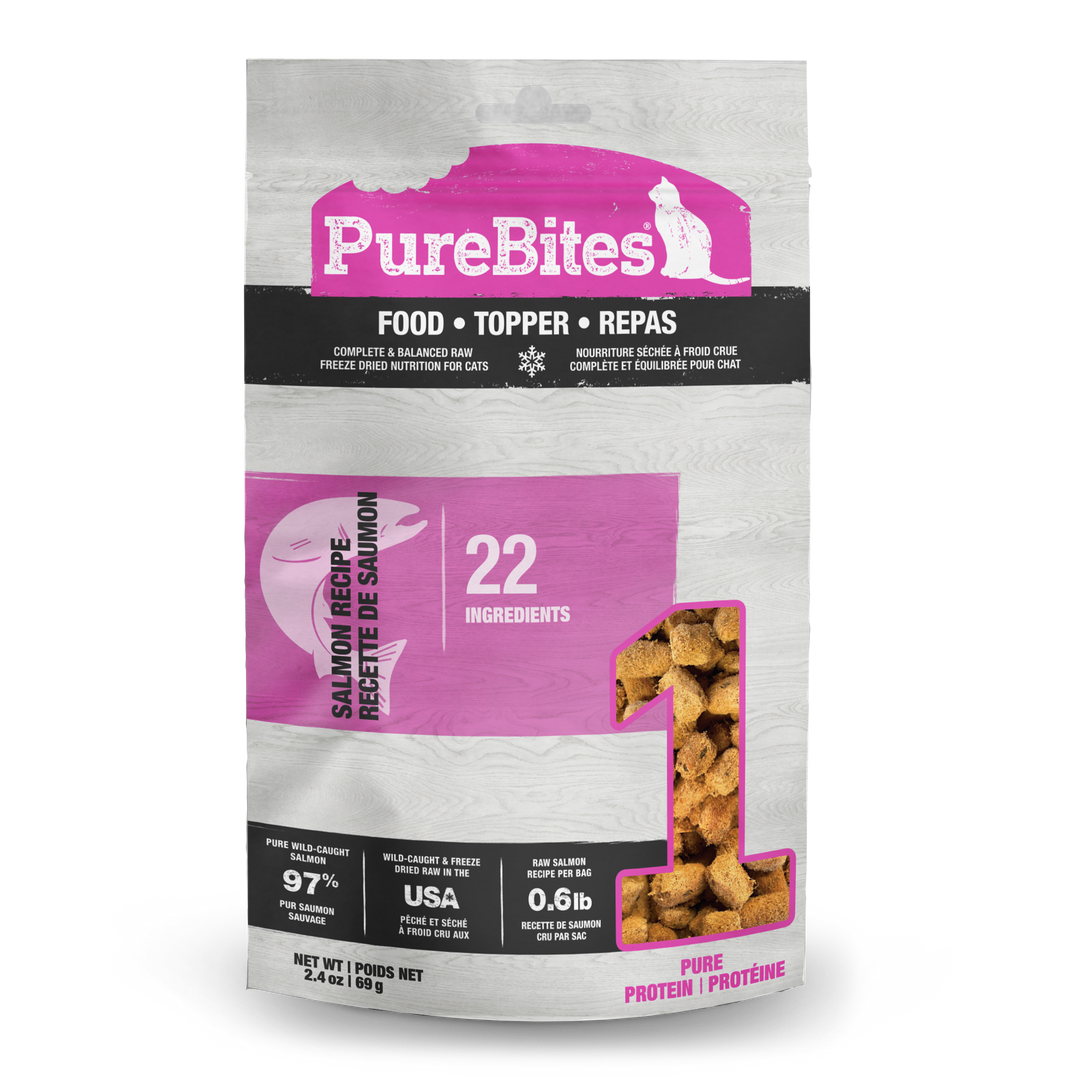 Purebites - Saumon Lyophilisé - Garniture ou Nourriture Sèche pour Chats