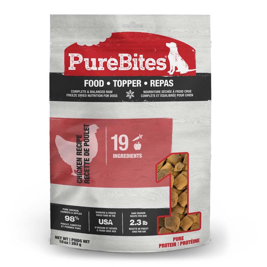Purebites - Poulet Lyophilisé - Garniture ou Nourriture Sèche pour Chiens