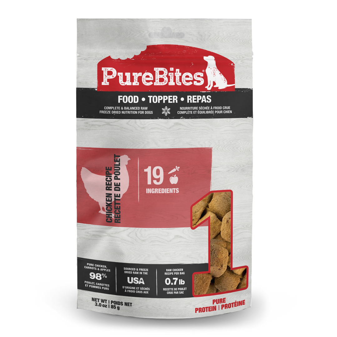 Purebites - Poulet Lyophilisé - Garniture ou Nourriture Sèche pour Chiens
