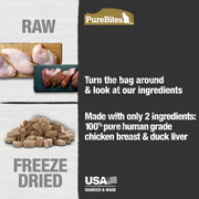 PureBites - Poulet et Foie de Canard - Gâteries ou Garnitures Lyophilisées pour Chats