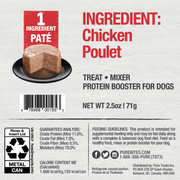 Purebites - Pâté 100% Pur Poulet - Nourriture Humide pour Chiens