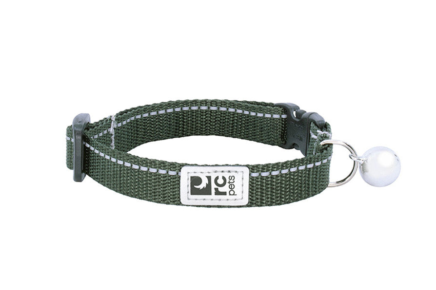 RC Pets - Collier Sécuritaire de Base 8-10" Olive Foncé - Collier pour Chats