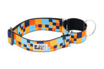 Voir l’image dans la galerie, RCP Collier Dressage Sangle Motif L Pixels Bleu