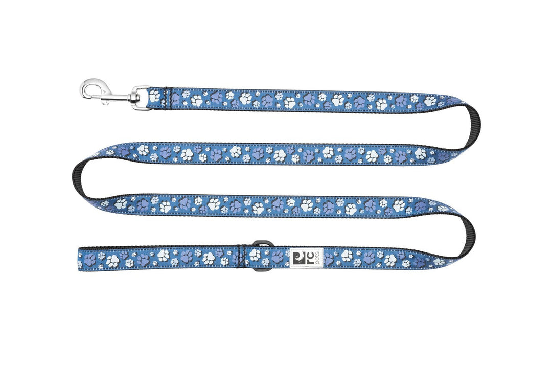 RCP Laisse Motif 3/4x72" Traces de Pattes Bleu