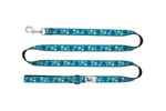 Voir l’image dans la galerie, RCP Laisse Motif 1x72" Traces de Pattes Turquoise