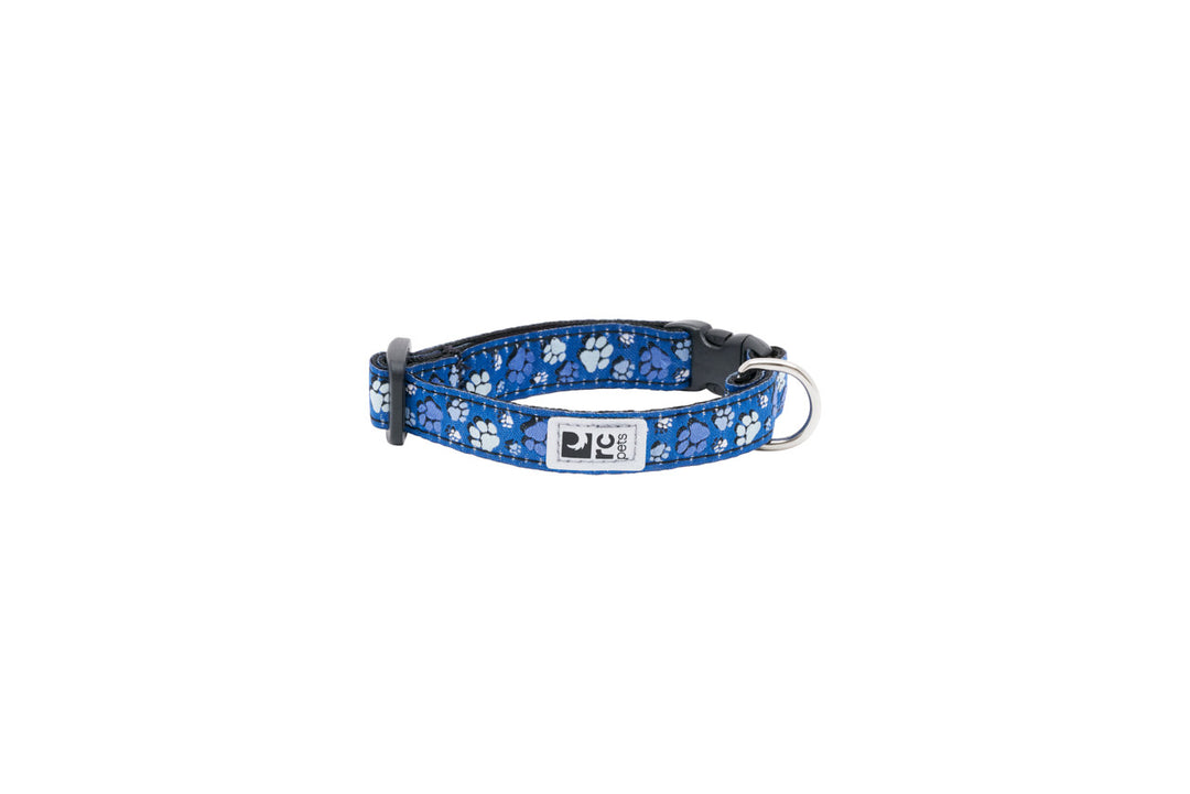 RCP Petit Collier à Motifs XXS 1/2 Traces de Pattes Bleu