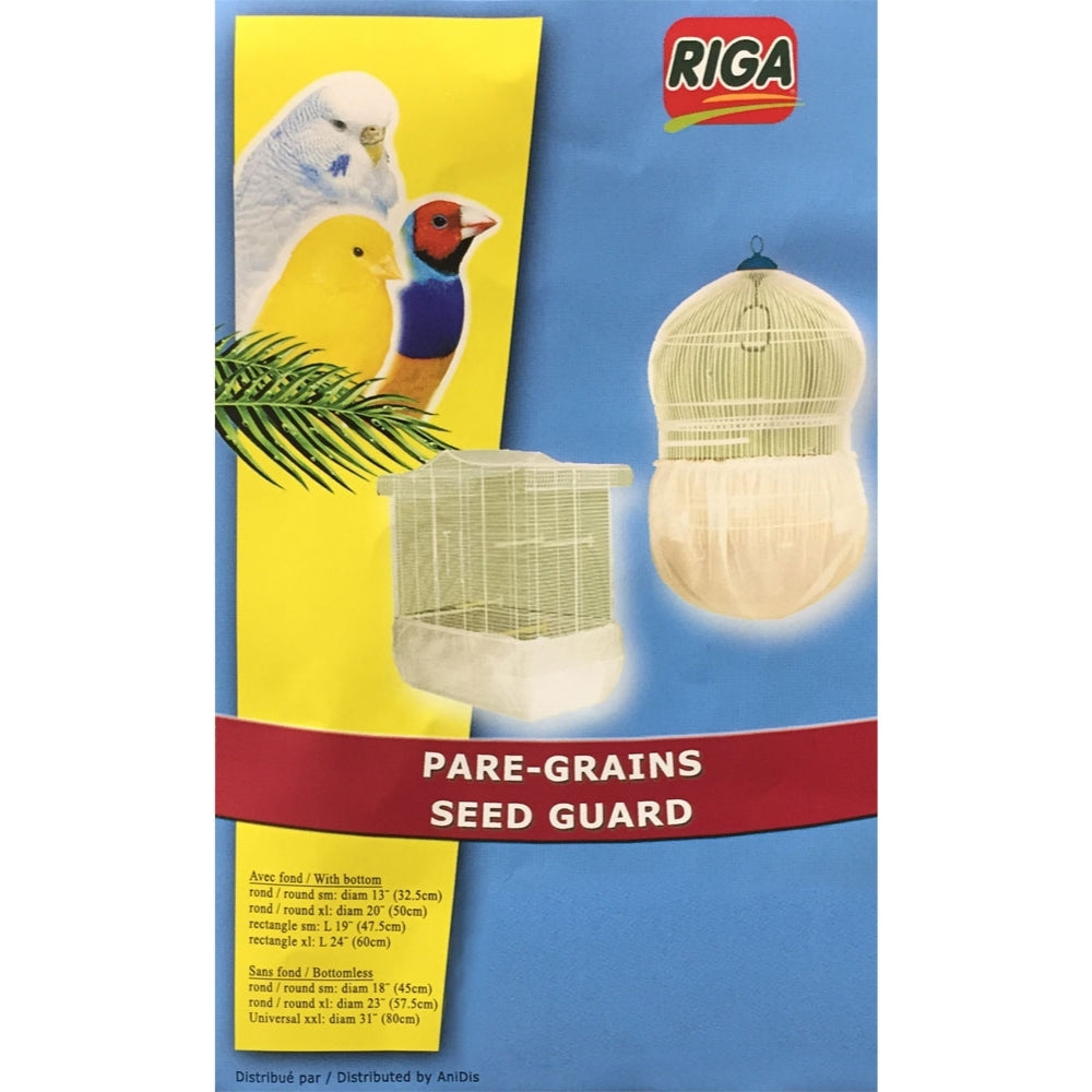 RIGA Oiseaux Pare-Grain + Fond Rond S Satin Blanc
