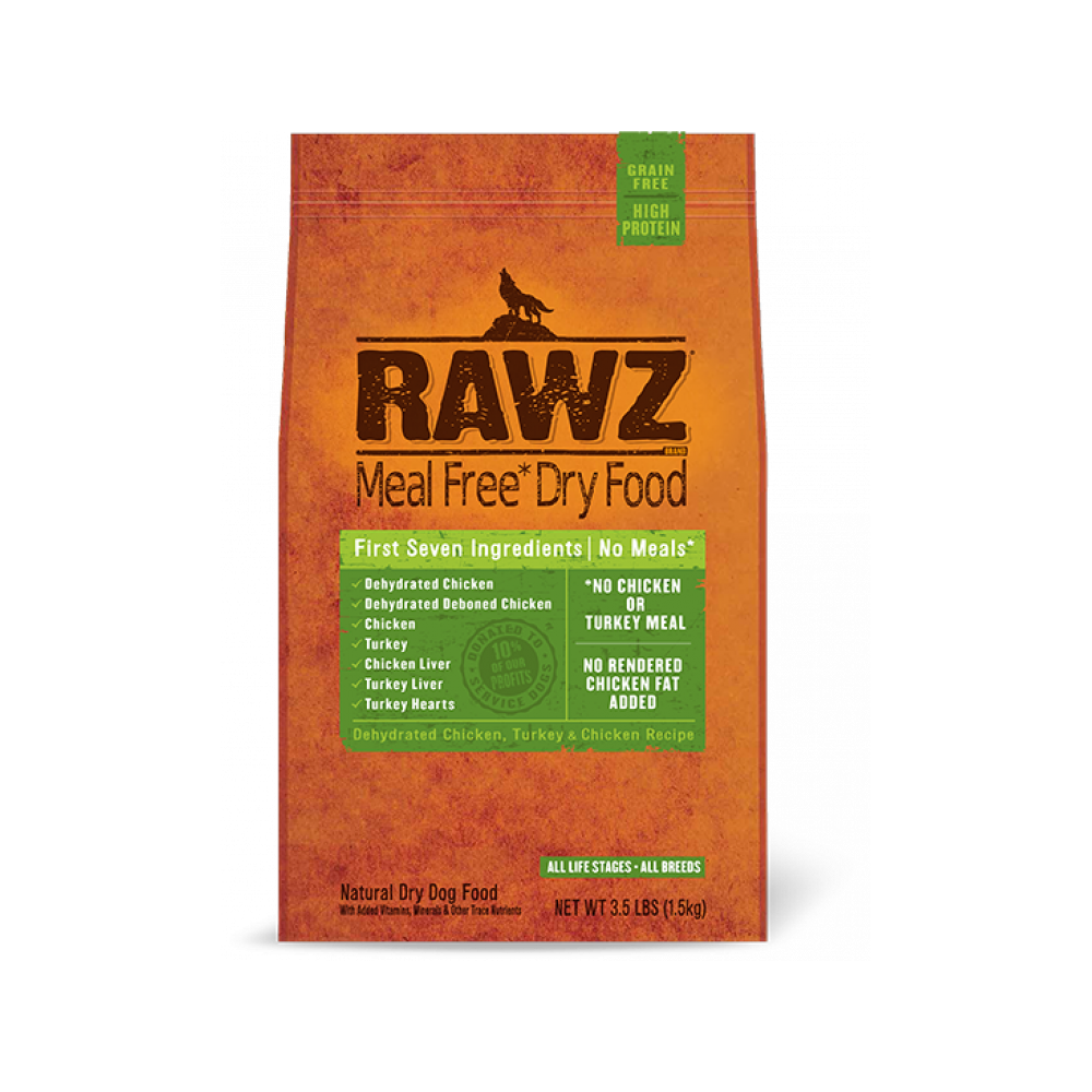 Rawz - Poulet Déshydraté et Dinde - Nourriture Sèche pour Chiens