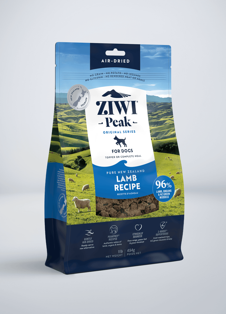 Ziwi Peak - Agneau de la Nouvelle-Zélande - Garniture ou Nourriture Séchée à l'Air pour Chiens