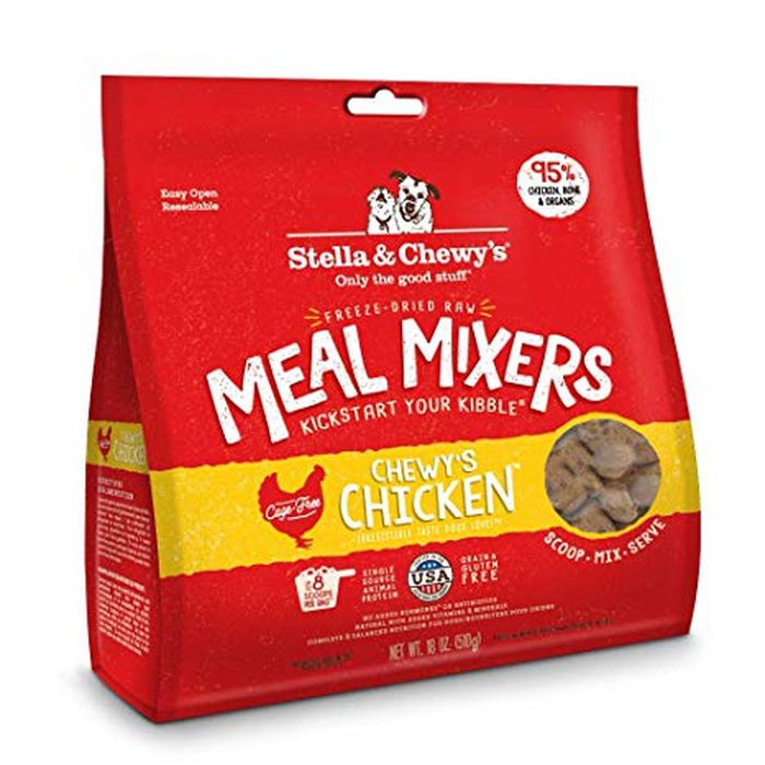 Stella & Chewy's Meal Mixers - Chien Poulet Chewy's - Nourriture Sèche Lyophilisée Sans Grains pour Chiens