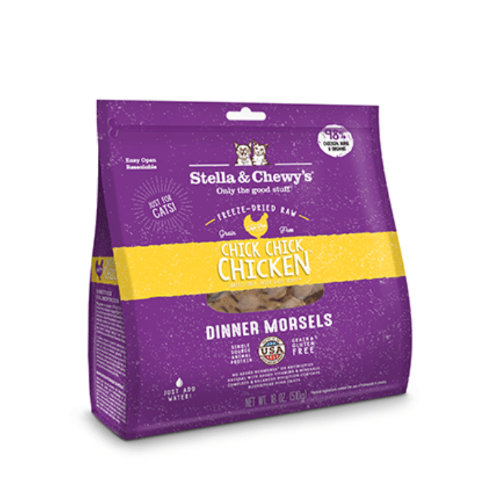 Stella & Chewy's - Chat Morceaux Mélange au Poulet - Nourriture Sèche Lyophilisée Sans Grains pour Chats