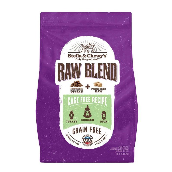 Stella & Chewy's Raw Blend - Chat, Volaille Élevé en Liberté - Nourriture Sèche Sans Grains pour Chats