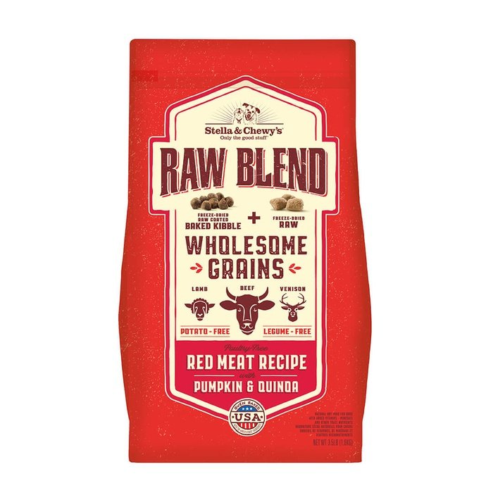 Stella & Chewy's Raw Blend - Chien Viande Rouge et Grains Saines - Nourriture Sèche pour Chiens
