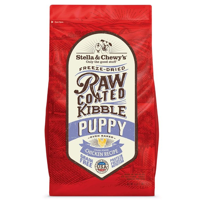 Stella & Chewy's Raw Coated - Chiot Poulet - Nourriture Sèche Sans Grains pour Chiens