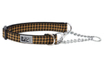 Voir l’image dans la galerie, *RCP Collier Dressage Motif L Pied-de-Poule Caramel