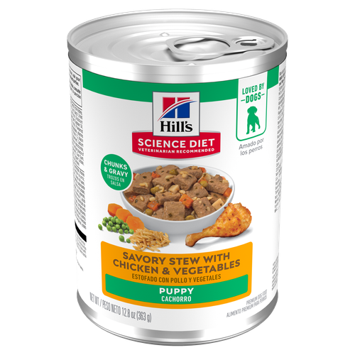 Hill's Science Diet - Ragoût de Poulet et Légumes - Nourriture Humide pour Chiots