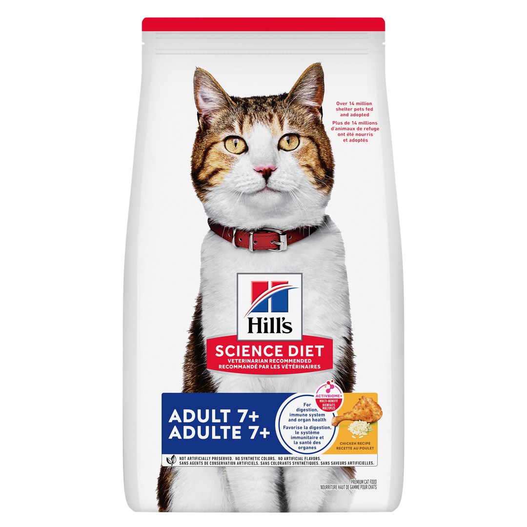 Hill's Science Diet - Poulet - Nourriture Sèche pour Chats Adultes 7+ Ans