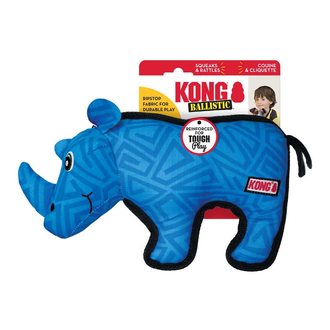 KONG Jouet Chien Ballistic Rhino M/L