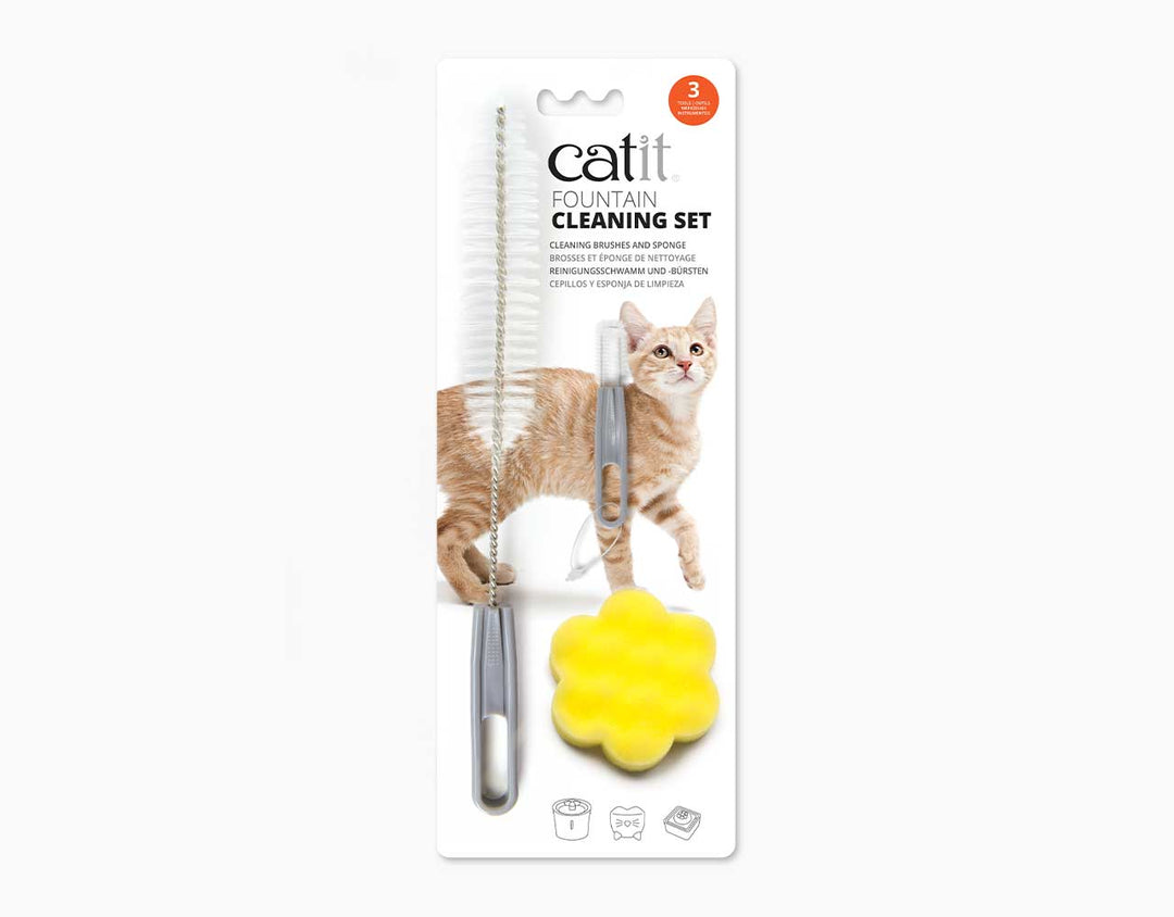 Catit - Trousse de Nettoyage 3 en 1 pour Abreuvoir - Accessoire pour Chats