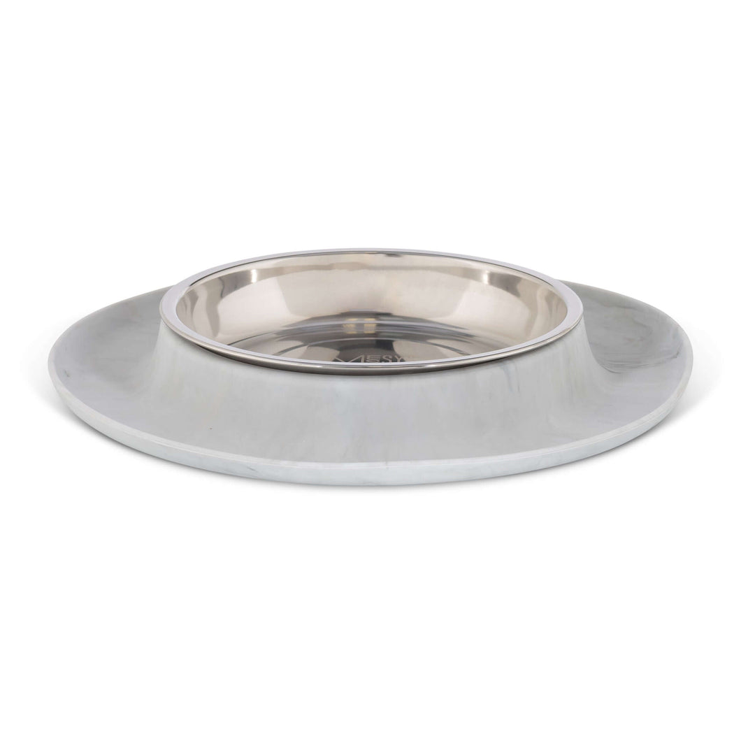 Messy Cats - Gamelle Simple en Acier Inoxydable avec Base en Silicone - Bol pour Chats