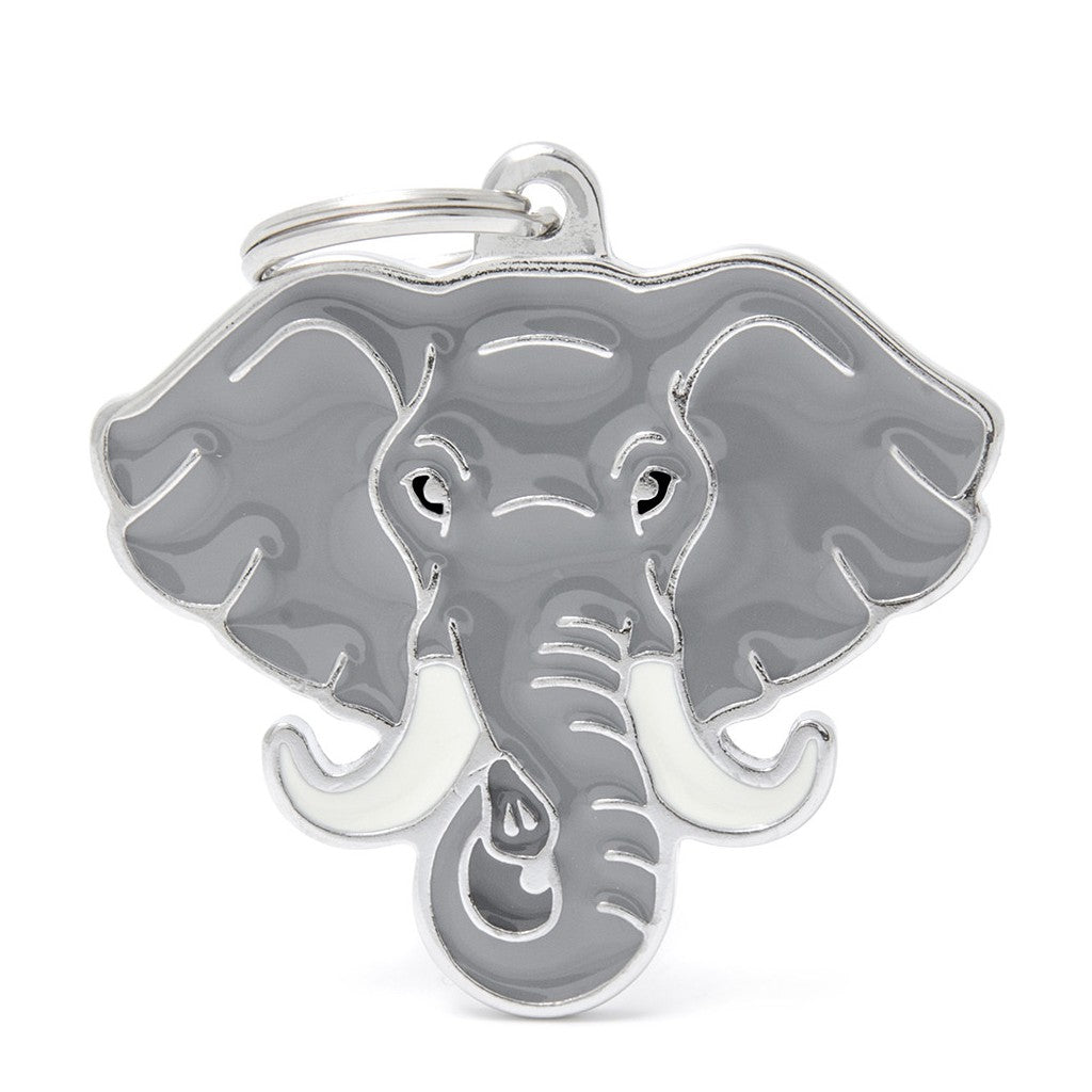 My Family - Sauvage Éléphant - Médaille d'Identité pour Chiens