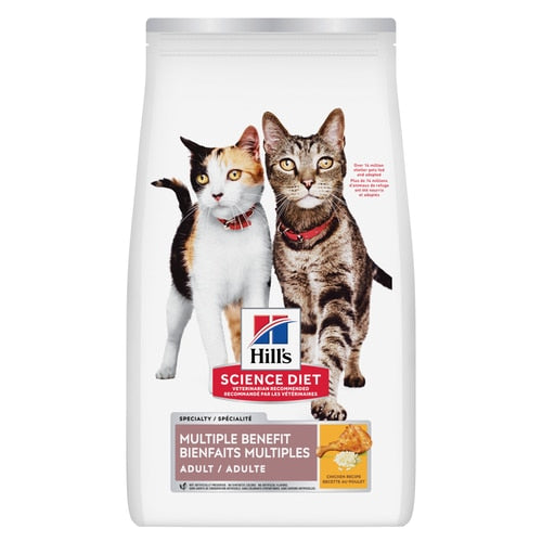 Hill's Science Diet - Bienfaits Multiples, Poulet - Nourriture Sèche pour Chats Adultes