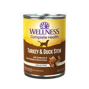 Wellness Complete Health - Ragoût Dinde et Canard avec Canneberges et Patates Douce dans une Sauce - Nourriture Humide Sans Grains pour Chiens