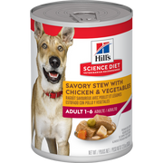 Hill's Science Diet - Chien Adulte Ragoût de Poulet et Légumes - Nourriture Humide pour Chiens
