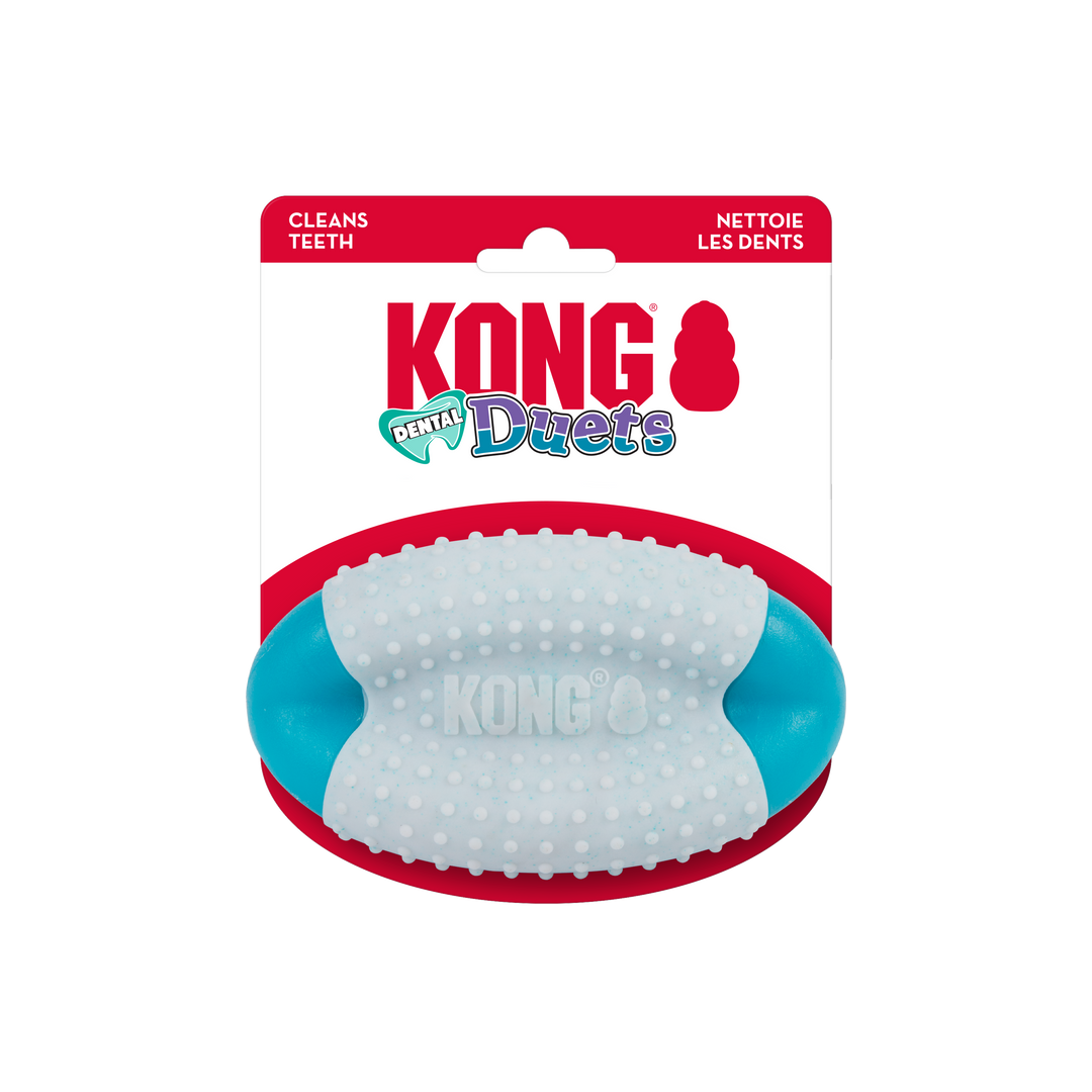Kong Duets -Goomz  Ballon Football Denatire - Jouet à Mâcher pour Chiens