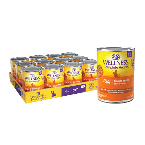 Wellness Complete Health - Chat Pâté de Poulet - Nourriture Humide Sans Grains pour Chats