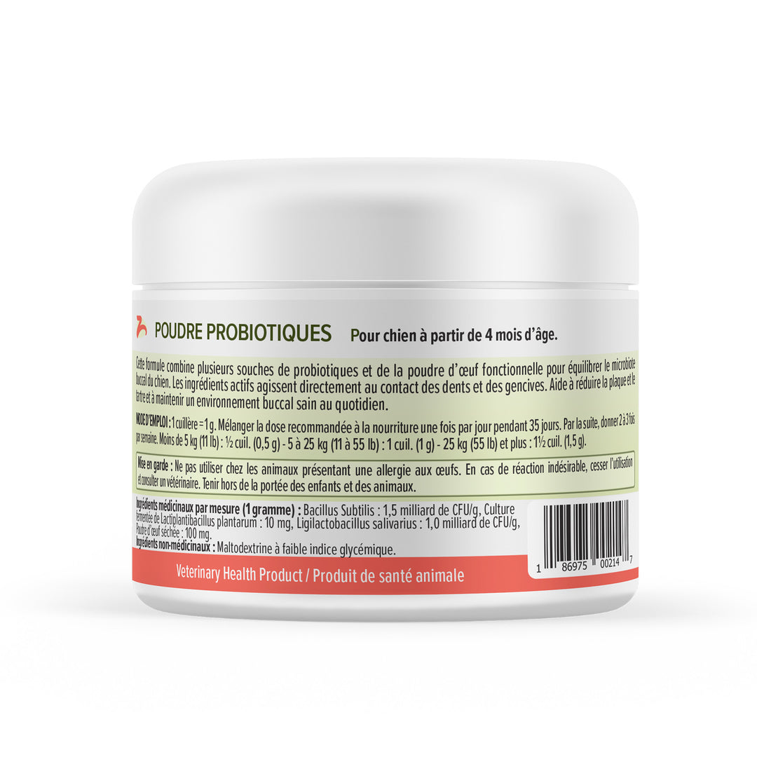 Zanimo - Santé Buccale Probiotiques - Poudre pour Chiens