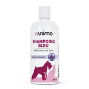 Zanimo - Shampoing Bleu Poils Blancs et Noirs - Shampoing pour Chiens et Chats