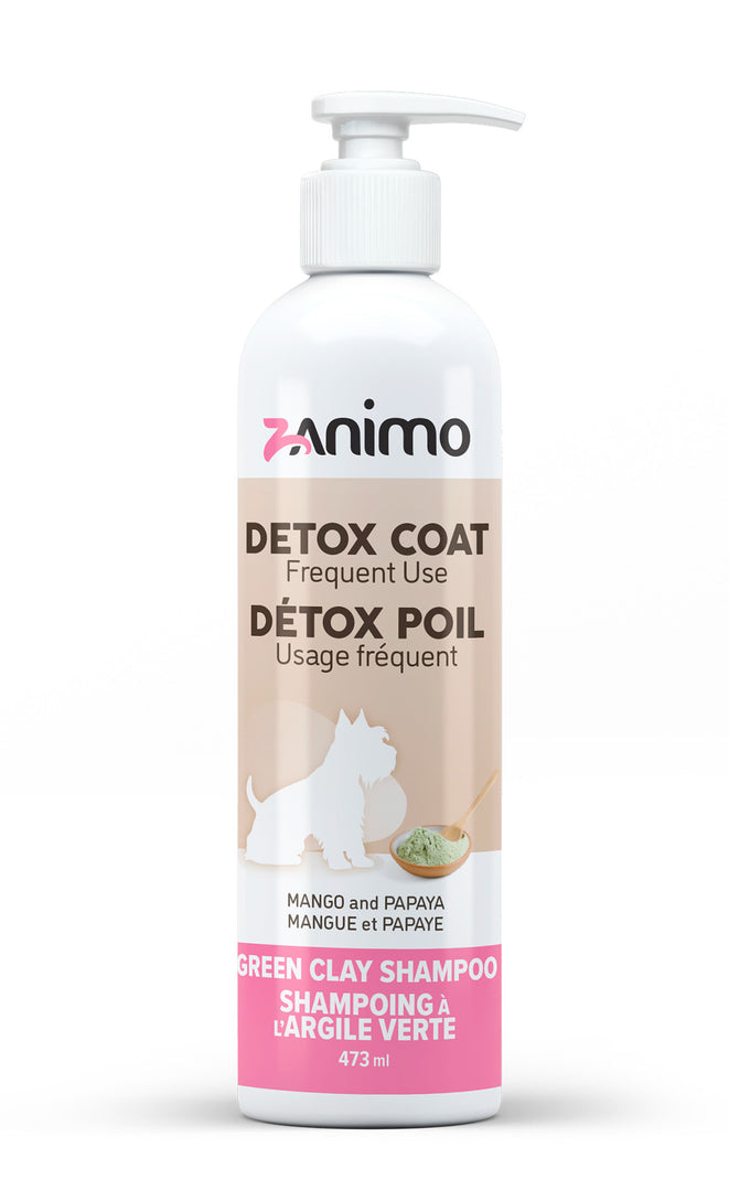 Zanimo - Shampoing Détox Poils Papaye et Mangue - Shampoing pour Chiens et Chats