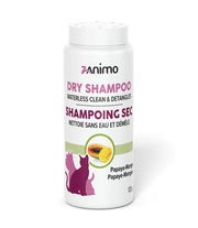 Zanimo - Shampoing Sec Démêlant Papaye et Mangue - Shampoing pour Chiens et Chats